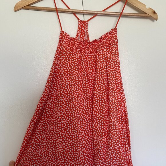 Orange Flower No Boundaries Racerback Spaghetti Strap Top Size S 🍊 🌼 🧡 - Picture 9 of 11